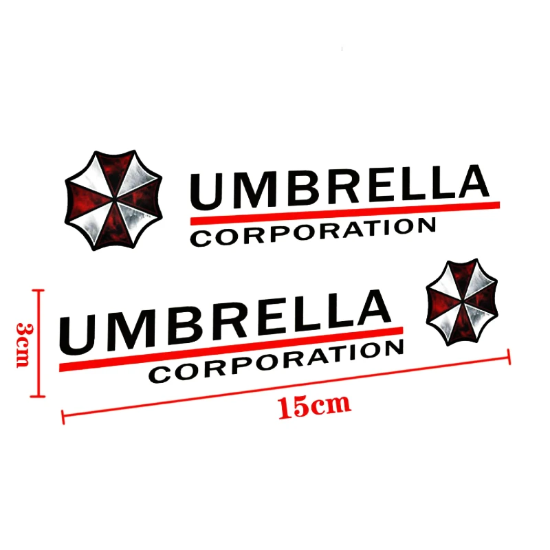 

2 X for Umbrella Corporation Reflective RearView Mirror Car Sticker Decal Accessories for Toyota Chevrolet Volkswagen Honda