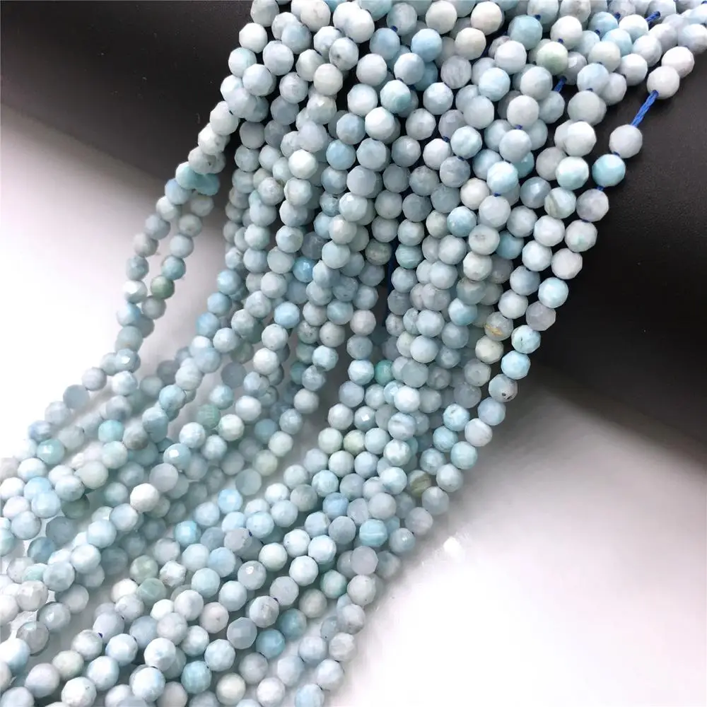 Бусины Из ларимара граненый натуральный камень маленькие драгоценные камни