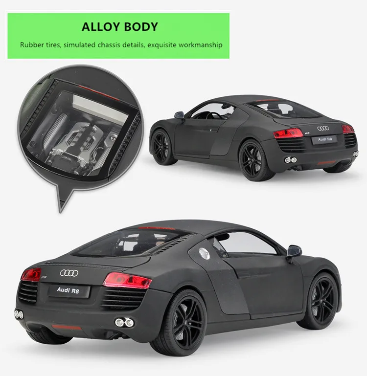 WELLY 1:24 Audi R8 Спорт carsimulation сплав модель автомобиля ремесла украшение коллекция игрушка инструменты подарок