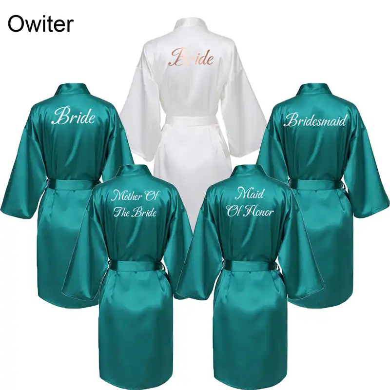 bride dressing gown and slippers