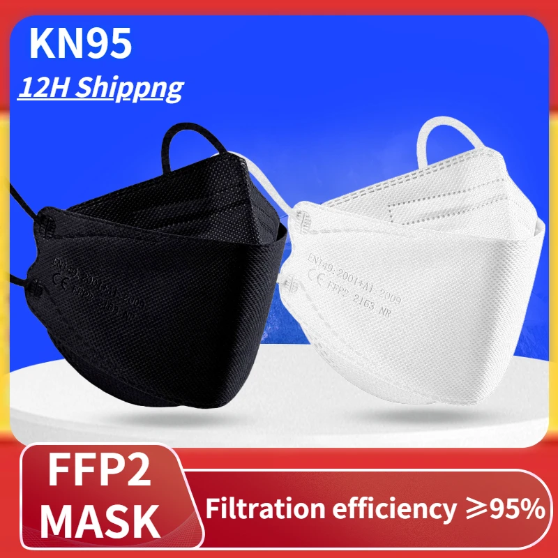 Маски ffp2 fpp2 одобренная маска kn95 mascarillas респираторные маски для лица ffp2mask 4-слойная