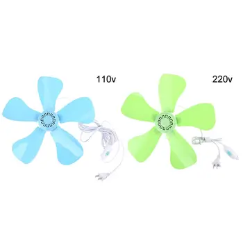 

AC 110V 220V 5 Leaves 12.5inch Silent Household Dormitory Bed Hanging Fan Switch Ceiling Fan Energy Saving Cooling Fan