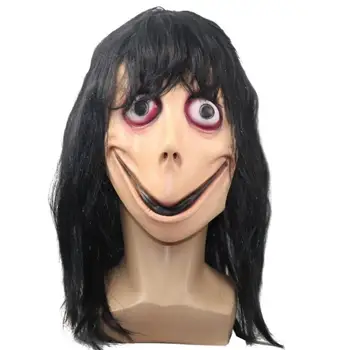 

Momo Halloween Mask Natural Latex Scary Breathable Mask Costume Party Props For Adults Party Prom Horror Mask