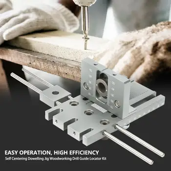 

Dowelling Jig for Furniture Fast Connecting 3 in 1 6/8/10/15mm Woodworking Drill locator for Punching