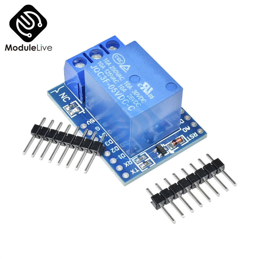 5 шт. 5 в 1 канал 1-CH ESP8266 реле Щит V2 WeMos D1 мини ESP8266 доска для WeMos D1 мини триггерный релейный модуль для Arduino ESP8266