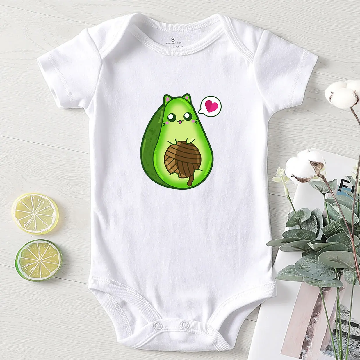 Bamboo fiber children's clothes Clothing for Babies Baby Boy Clothes Baby Girl Winter Clothes Avocado Printing Jumpsuit for New Born Girl Romper for Toddler Bamboo fiber children's clothes Baby Rompers