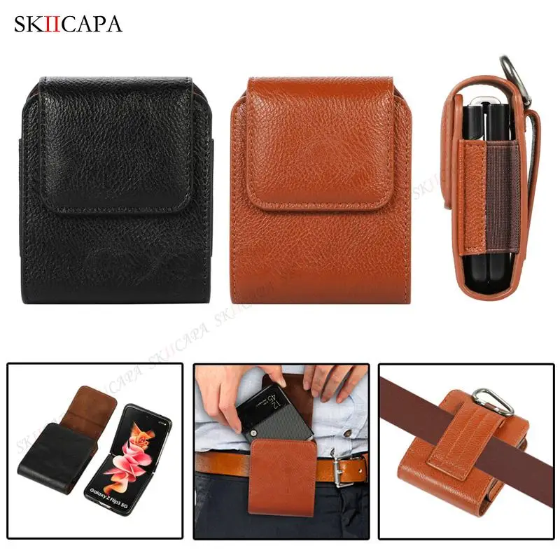 For Samsung Z Flip 3 5G Oxford Cloth Phone Pouch For Galaxy Z Flip3 SM-F711B Belt Clip Phone Case Waist Bag For Motorola Razr 5G samsung flip3 case