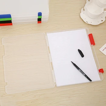 

File Storage Box Transparent Plastic Document Case Portable Paper Organizers UY8