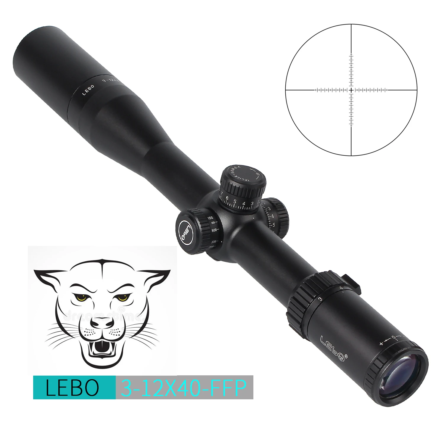 LEBO 3-12x40 FFP прицел тактический оптический прицел охотничья Оптика прицел red dot Тактический Страйкбол Винтовка аксессуары