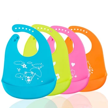 

Adjustable Baby Bibs Silicone Waterproof Feeding Bibs for Infant Toddler Kids Soft Apron Newborn Baby Bibs