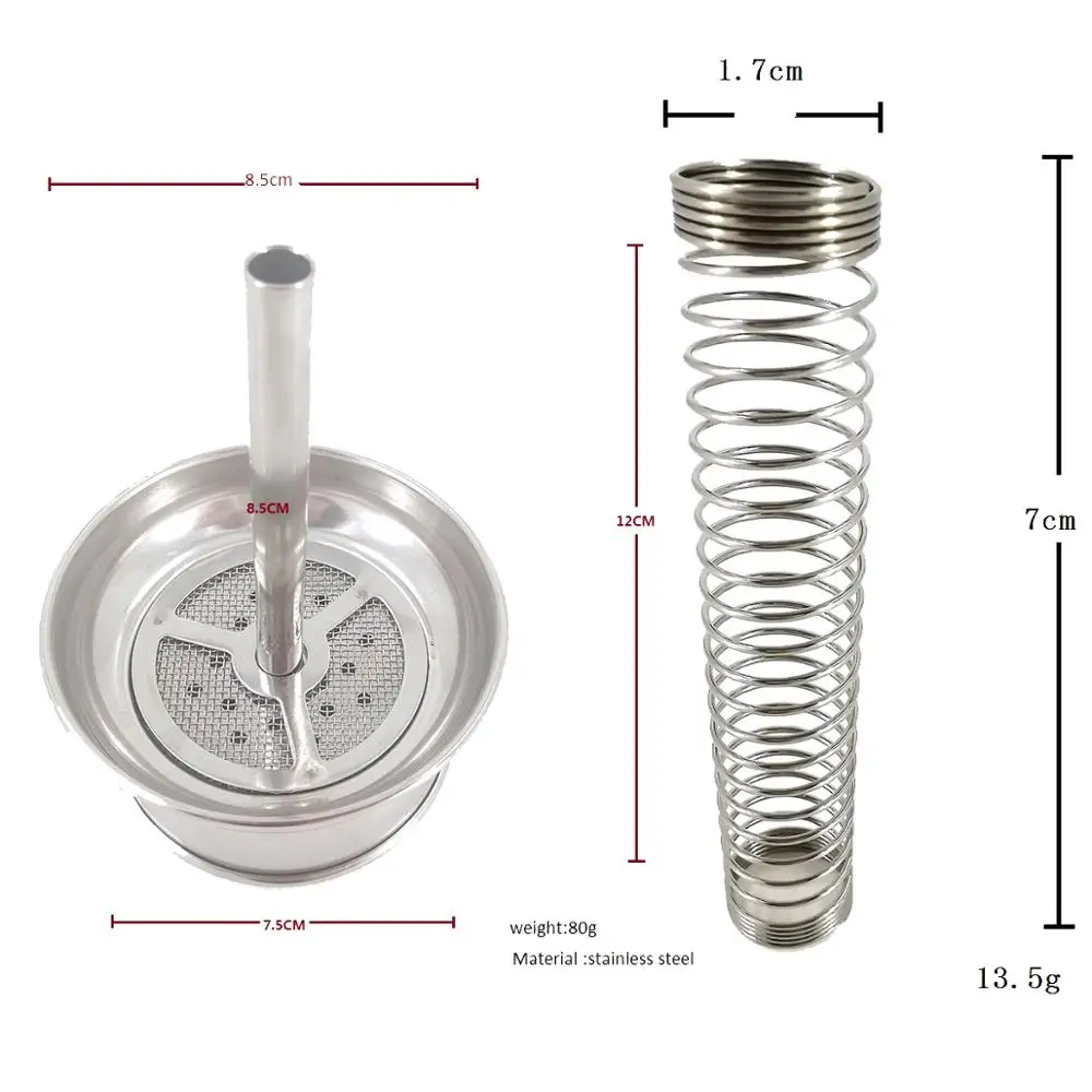 Stainless Steel Material 110mm Nargile Hookah Hose Spring For Shisha Bowl Narguile Hookah Charcoal Shelf Chicha Accessories