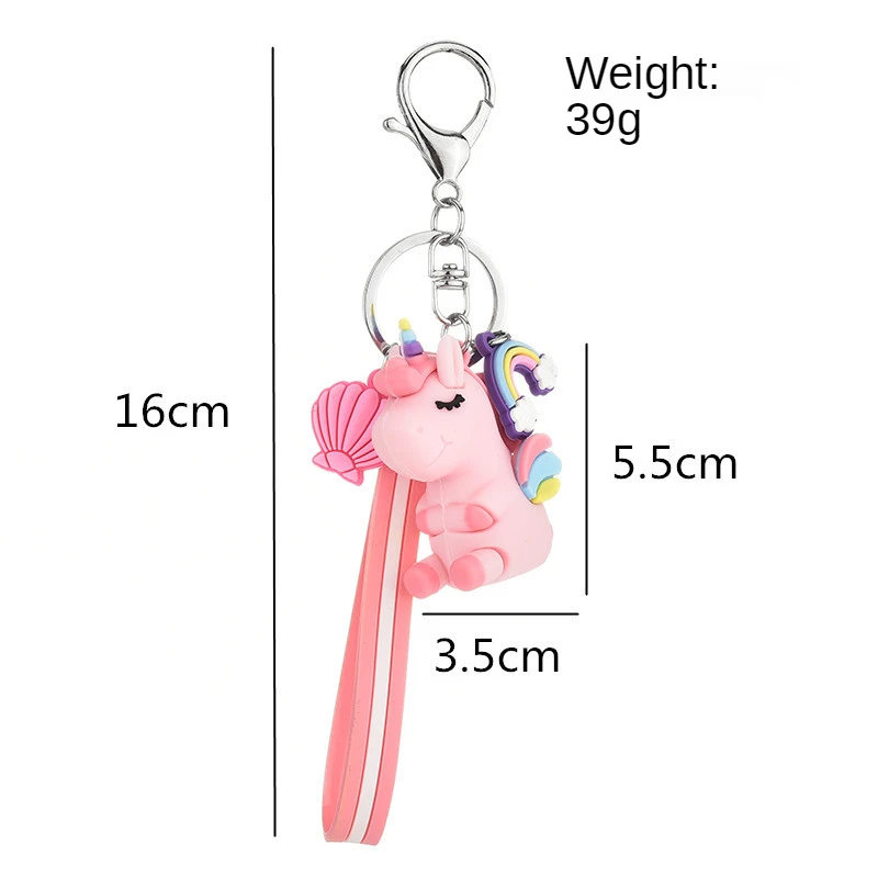 Unicorn Animal Keychain Accessories Bulk Key Chain Gifts for Women Car Bag  Horse Pendant Student Accessories Key Ring Jewelry