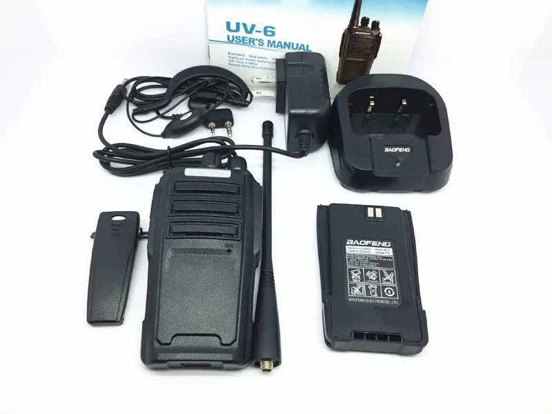 Baofeng Interphone Civil Беспроводная 8 Вт высокомощная уличная Строительная площадка Baofeng BF-UV6 двухсегментная рация