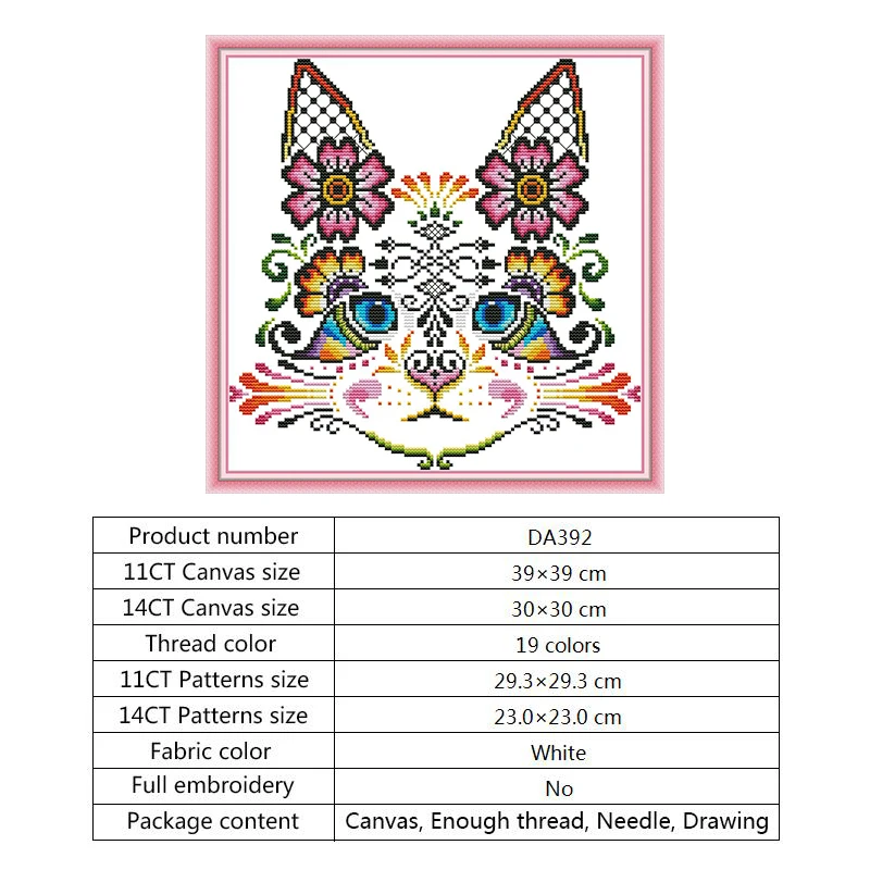Набор для вышивки крестом с рисунком кота, напечатанным на холсте DMC 11CT 14CT, наборы для вышивания, сделай сам, рукоделие, ремесла, домашний декор