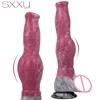 SXXY Giant GreatDane Dog Dildo with Triangle Sucker for Women Big Knot Fantasy Animal Penis Adults Sex Toys Gory Anal Butt Plug 1