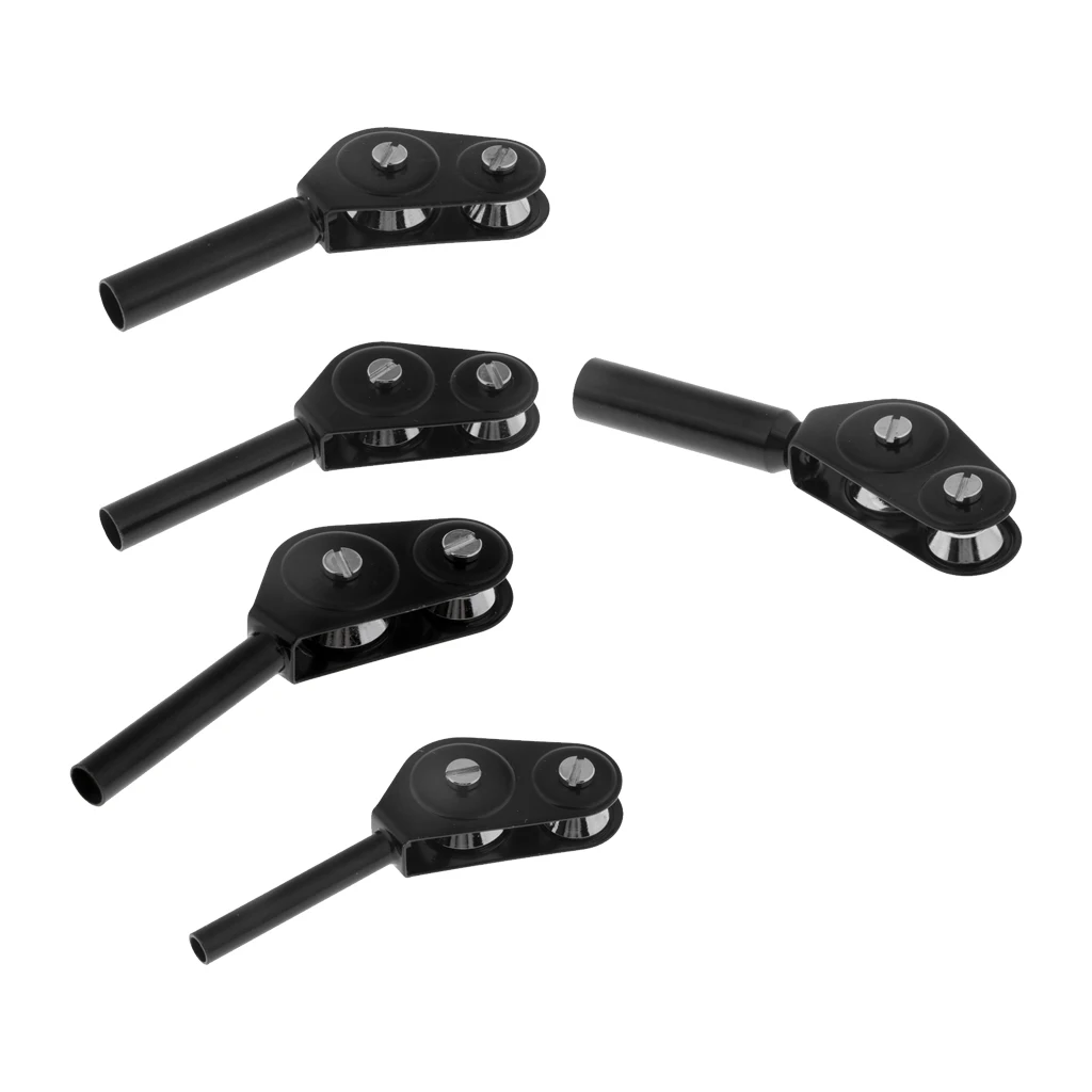 5pcs Stainless Steel Fishing Rod Roller Guides Ring Double Roller Big Game Deep Sea 4mm 5mm 6mm 7mm 8mm Trolling Pole Accessory