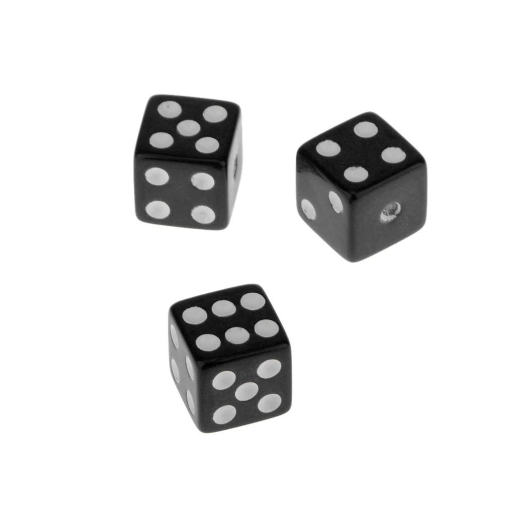 100 шт 12 мм акриловые 6 сторонние D6 Spot Dice вечерние аксессуары для игр белый+ черный