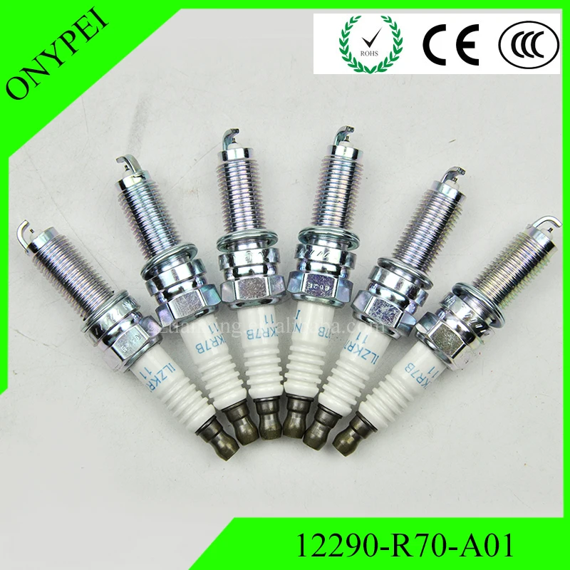 6x 12290-R70-A01 ILZKR7B11 иридиевая Свеча зажигания для Honda Accord Acura RDX TSX 3 5 12290 R70 A01 ILZKR7B 11