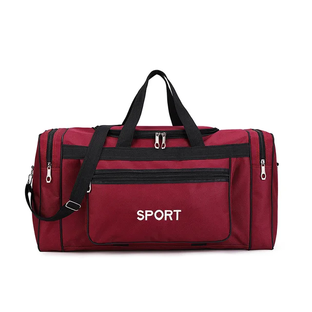 Sports Fitness Bag For Men Outdoor Gym Handbag Messenger  Multifunction Travel Training Large Capacity Shoulder Bags Red