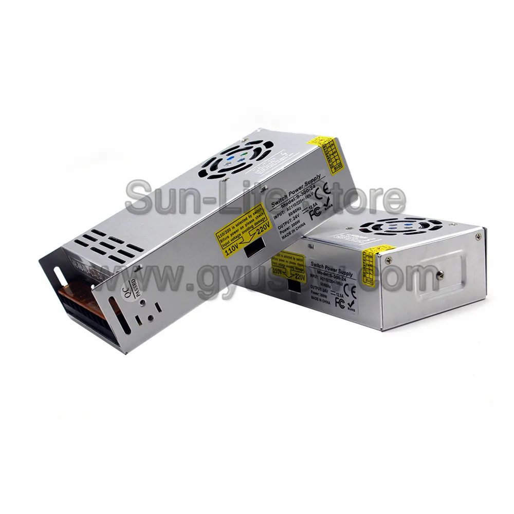 DC блок питания 24V 12.5A 300w светодиодный трансформатор драйвера AC110V 220V к DC24V адаптер питания для полосы освещения принтера CNC CCTV