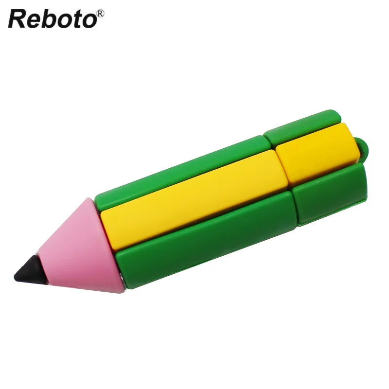 De dibujos animados de los niños lápiz especial Pendrive USB de regalo memoria de 64GB 32GB 16GB 8GB lindo colorido lápiz Dispositivo de almacenamiento de disco de U