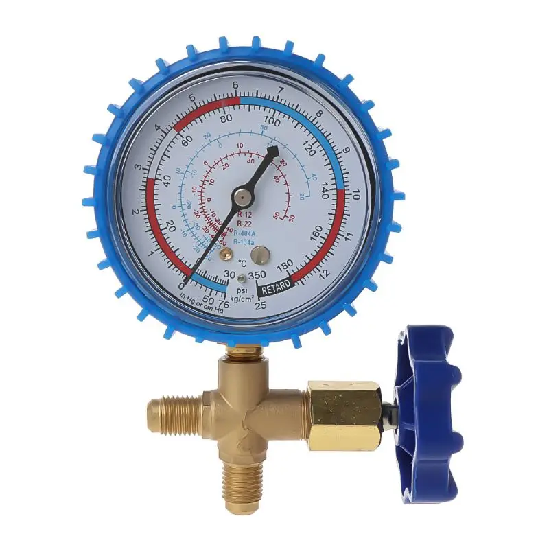 blue 220PSI 500PSI кондиционер хладагент перезарядка манометр - Цвет: blue