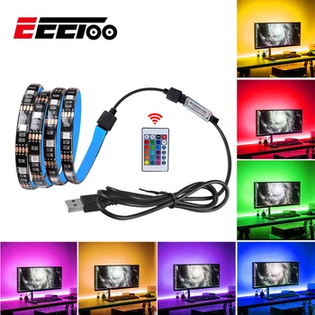 

EeeToo Night Light 5V USB Powered Flexible Led Strip Light TV Backlighting Home Theater Lighting for Flat Screen TV RGB Tape Led
