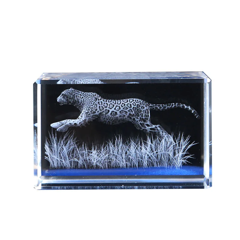 

Прозрачное Хрустальное стекло 3D Резные животные Гепард Тигр Ежик кошка ремесла стеклянные украшения статуэтки подарок домашний декор