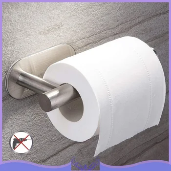 

Bathroom Tissue Towel Rack Holder Kitchen Roll Paper Accessory Wall Mount Toilet Paper Holder Stainless Steel Paper Towel Holder