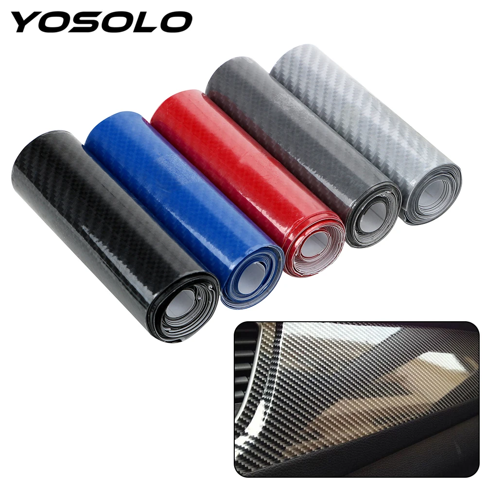 

YOSOLO 10cmX152cm DIY 5D High Glossy Vinyl Film Wrap Motorcycle Car Carbon Fiber Car Styling Interior Carbon Fiber Film