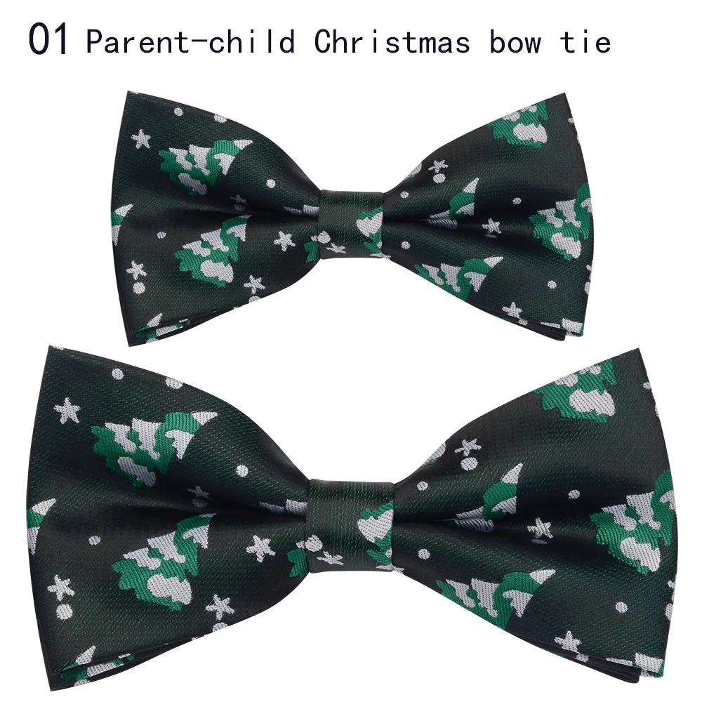 2Pcs/Set Parent-Child Christmas Bowties for Boys Family Men and Kids Father Mother Son Daughter Baby Children for kids necktie