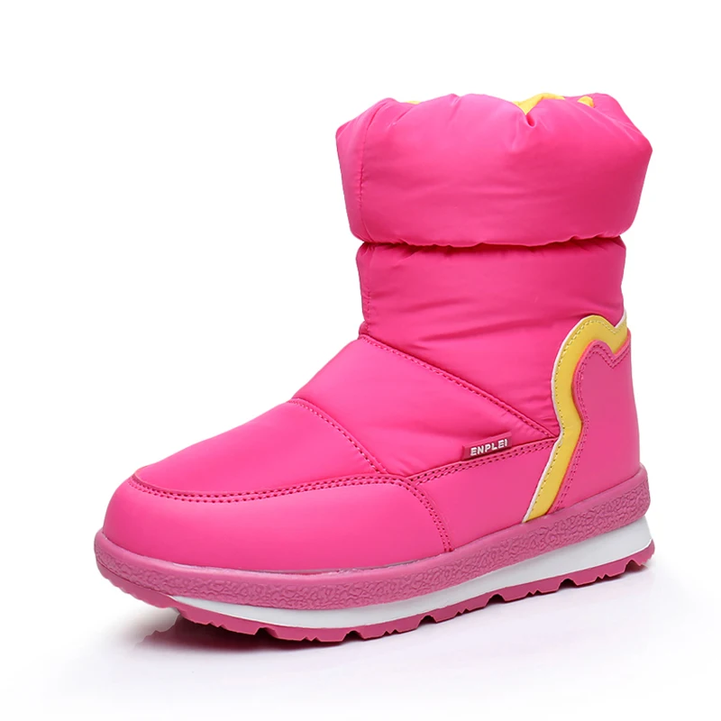 

-30 Winter Girl's Nonslip Snow Boots Kids Mountaineering Skiing Warm Felt Boots School Outdoor Activities Eur Size 26-35