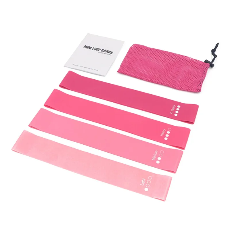 

4Pcs/Set Elastic Bands For Fitness Gum Resistance Bands Yoga Sport Workout Elastic Bands Rubber Exercise Training Equipments