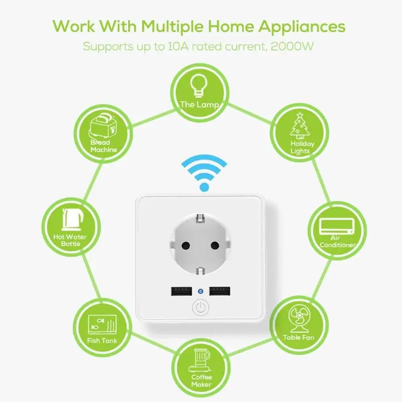 T16E USB зарядное устройство на стене адаптер для зарядки для Amazon Alexa Goole домашняя поддержка мобильного приложения дистанционное управление