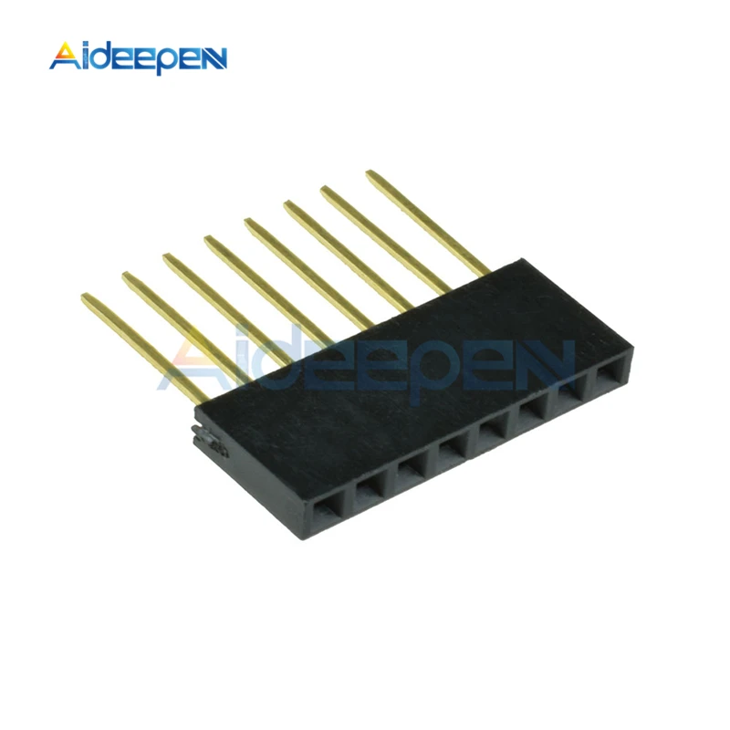 10Pcs/lot 2.5mm 6Pin 8Pin 10Pin Single Row Female Long Pins 11mm Breakaway PCB Board Pin Header Socket Connector For Arduino