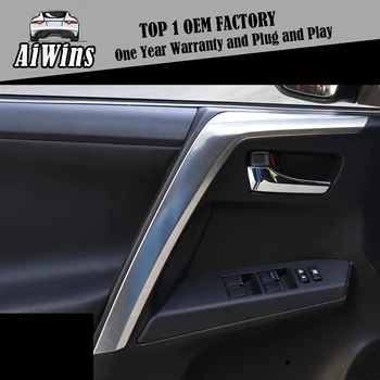 

Car styling For Toyota RAV4 14-19 Inner Door Armrest Handle Strip Trim Decor Frame Sticker ABS Car Interior Styling 4Pcs/Set