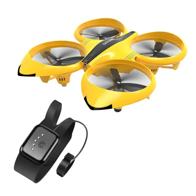 UFO RC Mini Quadcopter Induction Drone Smart Watch Remote Sensing Gesture Aircraft Hand Control Drone Altitude Hold Kid Toy Gift