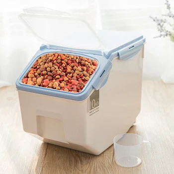 

Dog Cat Food Barrel Large Capacity Pet Storage Grain Sealed Barrel Feed Fresh-Keeping Box Pet Feeders Pet Products