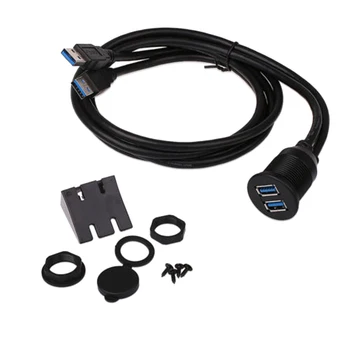 

USB 3.0 Male To Female AUX Flush Mount Extension Cable For Car Boat Panel
