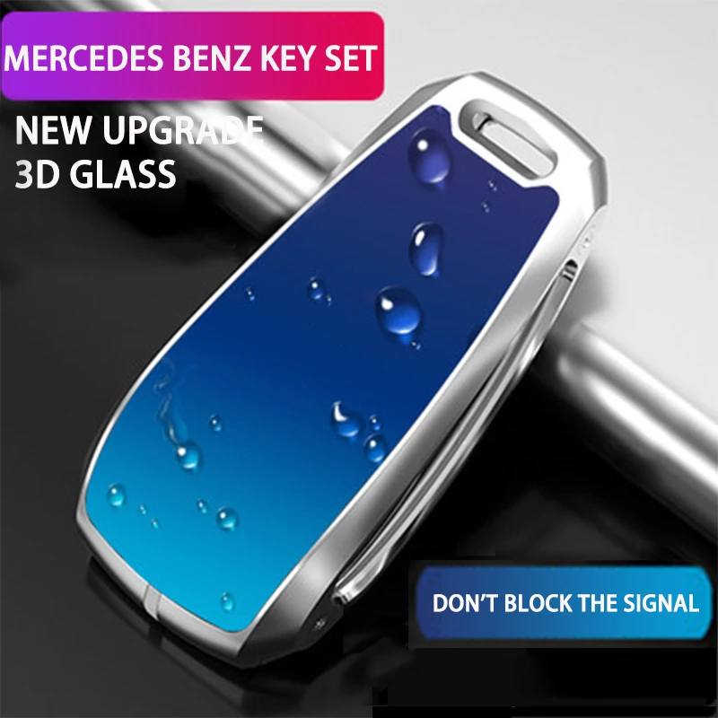 

Aluminum Alloy Car Remote Key Cover Case For Mercedes benz A C E S G GLS CLA Class W213 W177 W205 W222 X167 W177 AMG