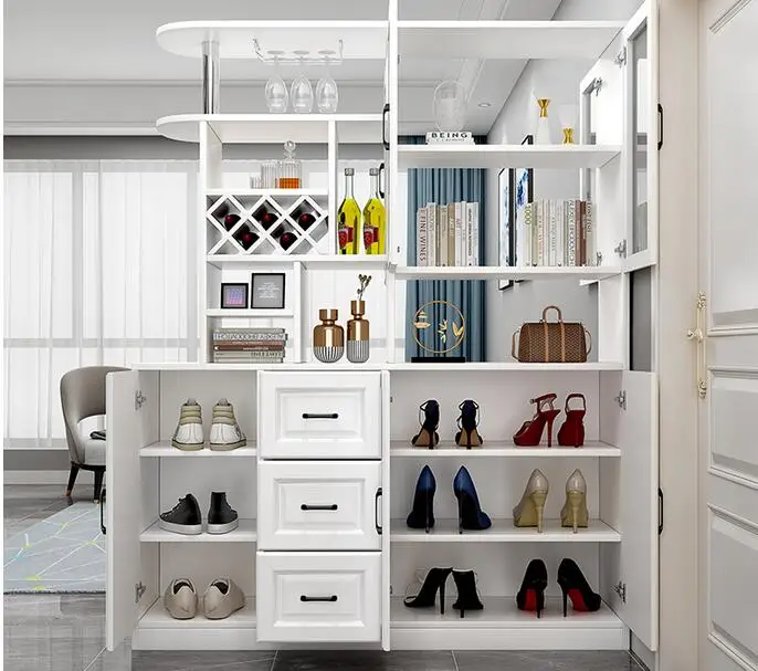 European wine cabinet porch cabinet simple modern entrance hall living room partition screen shoe