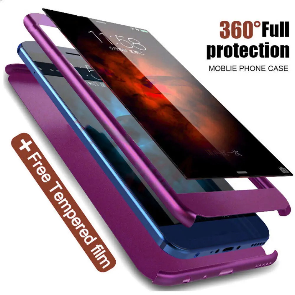 

Luxury 360 Full Cover Phone Case For Huawei P Smart Z Y7 Y6 PRO 2019 Honor 20 Pro 20i Case Protective Cover With Tempered Glass