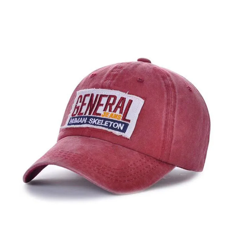 Бордовый Бейсбольная кепка Borduren snapback hoed voor Весна mannen vrouwen Katoen повседневные сетчатые кепки Хип-Хоп Кепка унисекс pet groothandel - Цвет: Бордовый