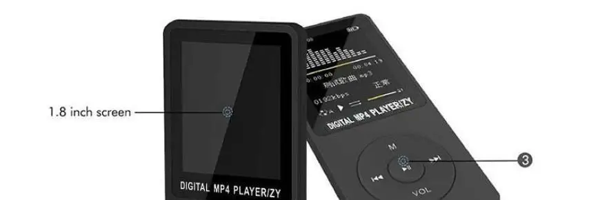 1,8 дюймов дисплей экран MP3 плеер Диктофон FM радио видео плеер для TF карты внешний звук воспроизведения музыки с динамиком