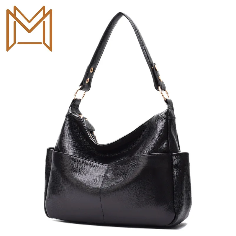 

2019 Summer Head Layer Hand Bill Lading Shoulder Package Leisure Time Genuine Leather Bag