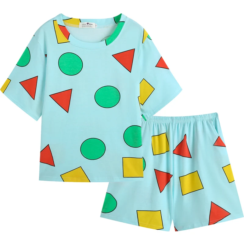 Pijama Sin Chan Women's Pajamas for Woman Summer Sleepwear Suits with Shorts Pajama Set Home Clothes Pyjamas Sinchan