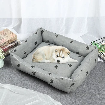 

Comfort Dog Beds Warm Pet Puppy Mat Bed Cotton Cats Dogs house For Chihuahua Dogs Kennel Cushions Printed Cat Mats