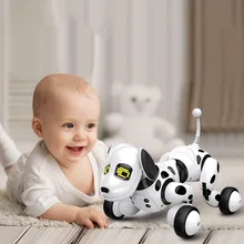 RC робот собака пой танец интеллектуальная электронная игрушка питомец Led милые животные Дети умный говорящий подарок на день рождения интерактивный