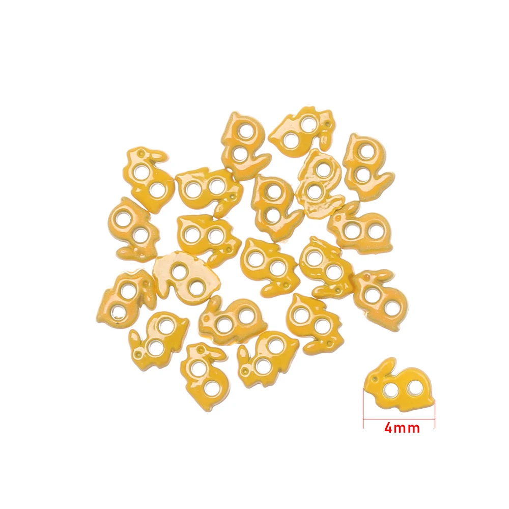 20/40Pcs Mini Cute Rabbit Buttons Buckles DIY Doll Clothes Tiny Metal Buckle Clothing Decoration Button Doll Sewing Accessories