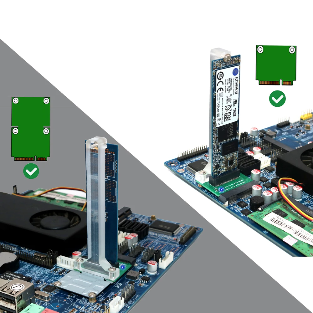 M2 SSD адаптер M ключ M.2 PCI-E NVME SSD для мини PCI-E карты или B+ M ключ M.2 NGFF SATA-Bus SSD карточка mSATA конвертер адаптер